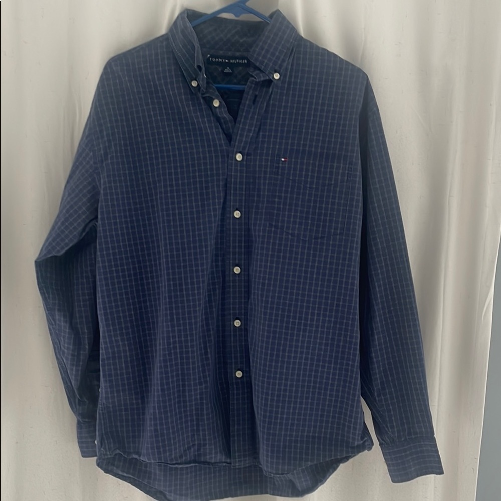 Tommy Hilfiger Blue Casual Check Shirt